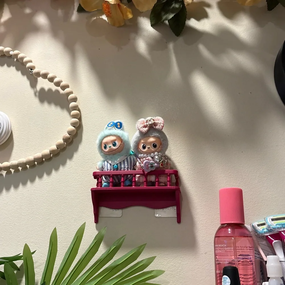 Pink Wall Decor Display Shelf